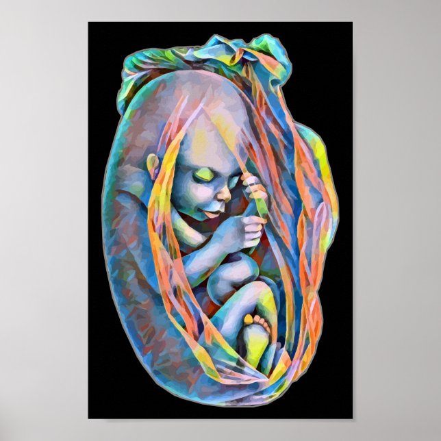 Affiche Baby In The Womb L'Art Abstrait De L'Anatomie Huma (Devant)