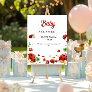 Affiche Baby insect lady bug girl baby shower Favoriser si