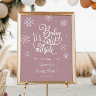 Affiche Baby It's Cold Outside Baby shower Welcome