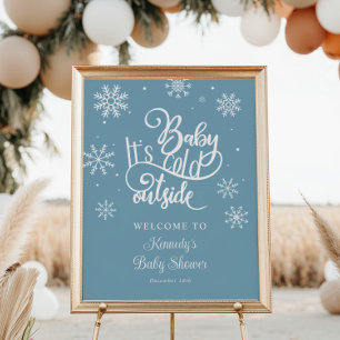 Affiche Baby It's Cold Outside Baby shower Welcome