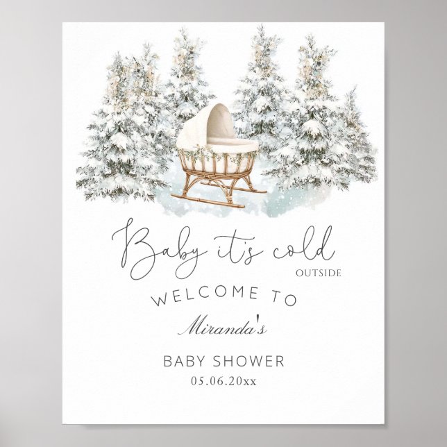 Affiche Baby It's Cold Outside Welcome (Devant)