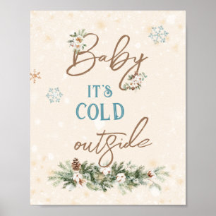 Affiche Baby It's Cold Outside Winter Cosy Living Room Art