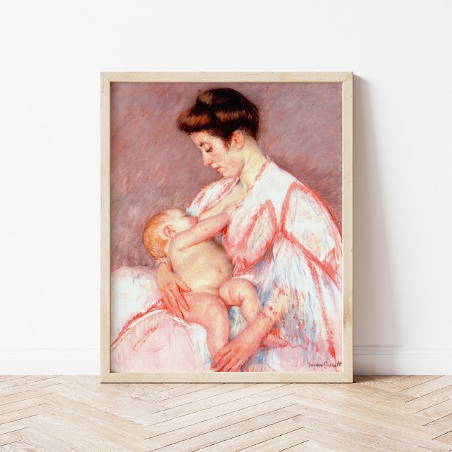 Affiche Baby John Être nourri | Mary Cassatt (Créateur téléchargé)