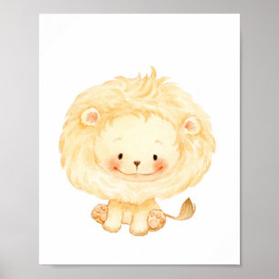 Affiche Baby Lion Nursery Wall Art