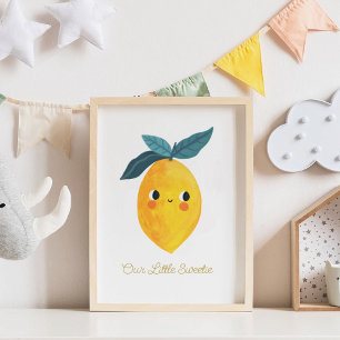 Affiche Baby Little sweetie Cute Lemon Nourrisary
