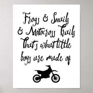 Affiche Baby or Toddler Nursery Motocross Dirtbike Print