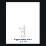 Affiche Baby Rabbit Fingerprint Guest Book<br><div class="desc">Leave an impression of a memorable day with a unique, and personal, way to record your guests! Interactive, creative and a beautiful keepsake to cherish for years to come! Unlike a boring guest book that sits on a table, collecting dust, this guestbook alternative is a work of art to hang...</div>