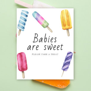 Affiche Baby shower à crosicle - les bébés sont doux
