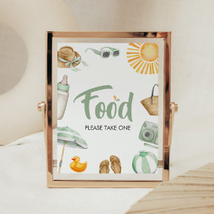 Affiche Baby shower à éclaboussures vertes