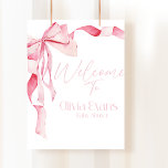 Affiche Baby shower à mâchoires roses, Baby shower, C'est<br><div class="desc">Baby shower Bow rose,  Baby shower,  C'est une fille,  Baby shower minimaliste,  Baby shower rose,  Bow,  Ruban,  Bow aquarelle,  modifiable,  numérique</div>