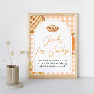 Affiche Baby shower à tarte Little Cutie Livres pour bébé