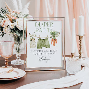 Affiche Baby shower Agricole Cultivé Localement Déchets