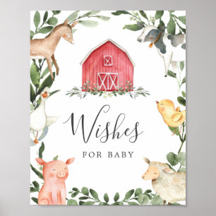 Affiche Baby shower Agricole Souhaite Pour Bébé Signal