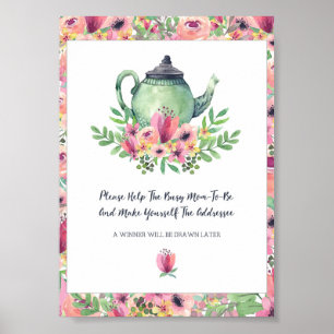 Affiche Baby shower Aidez la maman à signer