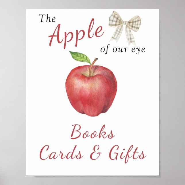Affiche Baby shower Apple - Livres, Cartes et cadeaux (Devant)