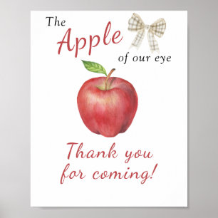 Affiche Baby shower Apple - Merci pour venir