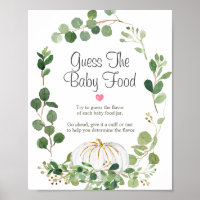 Baby Shower Baby Food Devinette Fleurs de Citrouil