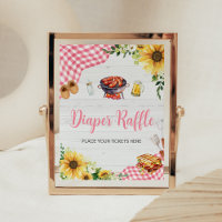 Baby shower BBQ de tournesol rose Barbecue Raffin