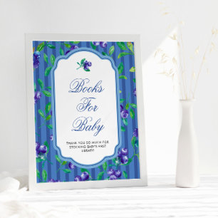 Affiche Baby shower Berry Sweet Blueberries