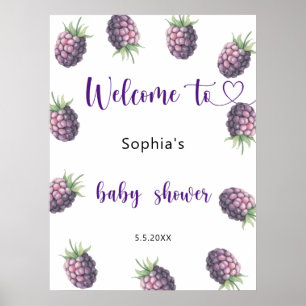 Affiche Baby shower Blackberry