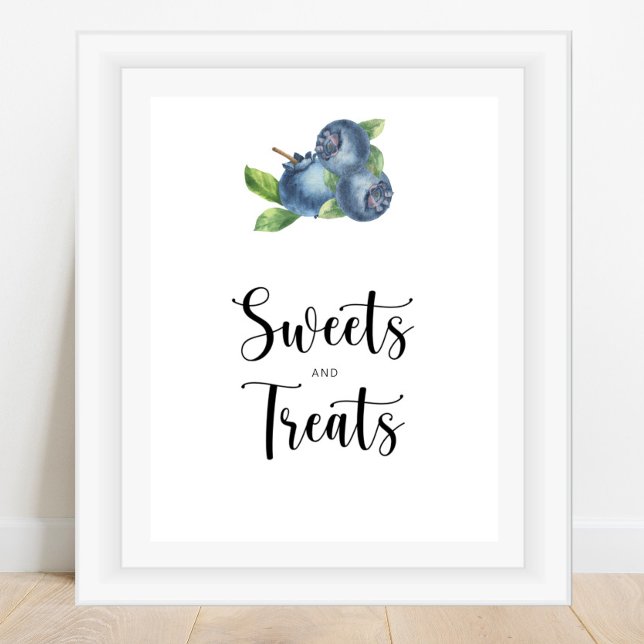 Affiche Baby shower bleuets - douceurs et friandises (Créateur téléchargé)