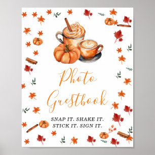 Affiche Baby shower Brasserie Citrouille épice Photo Livre