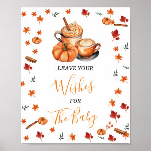 Affiche Baby Shower Brewing Pumpkin Spice Laissez Votre Vœ