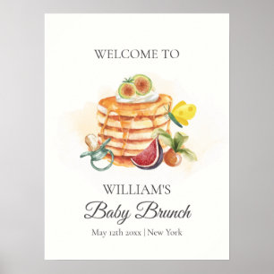 Affiche Baby shower Brunch Pancake à la pomme de terre Fru