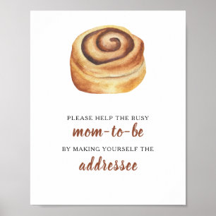 Affiche Baby shower Bun Aide à la future maman occupée Des