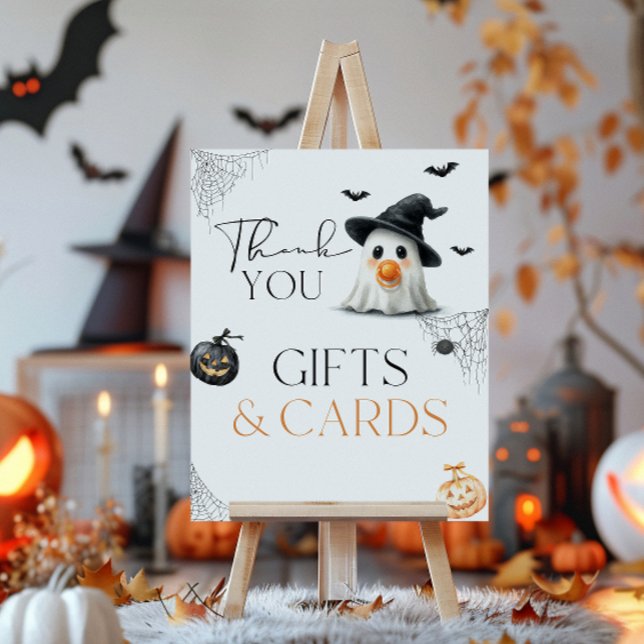 Affiche Baby shower cadeau Little Boo Halloween (Créateur téléchargé)