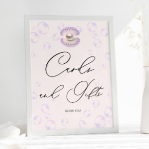 Affiche Baby shower Cadeaux Little Pearl Cards