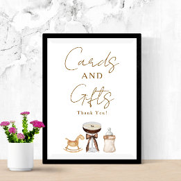 Affiche Baby shower Cadeaux Tini One Espresso Cartes Marti
