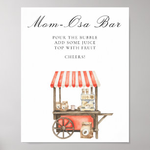 Affiche Baby shower café - Bar à mimosa