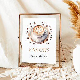 Affiche Baby shower Café Faveurs Papier de la Partie Panne