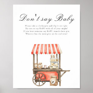 Affiche Baby shower café - Ne dites pas bébé 
