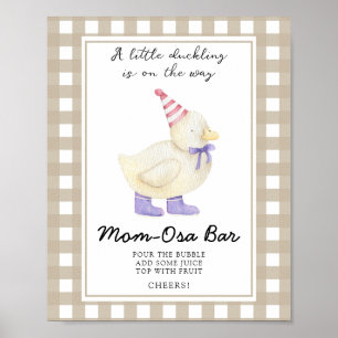 Affiche Baby shower canard - bar Momosa