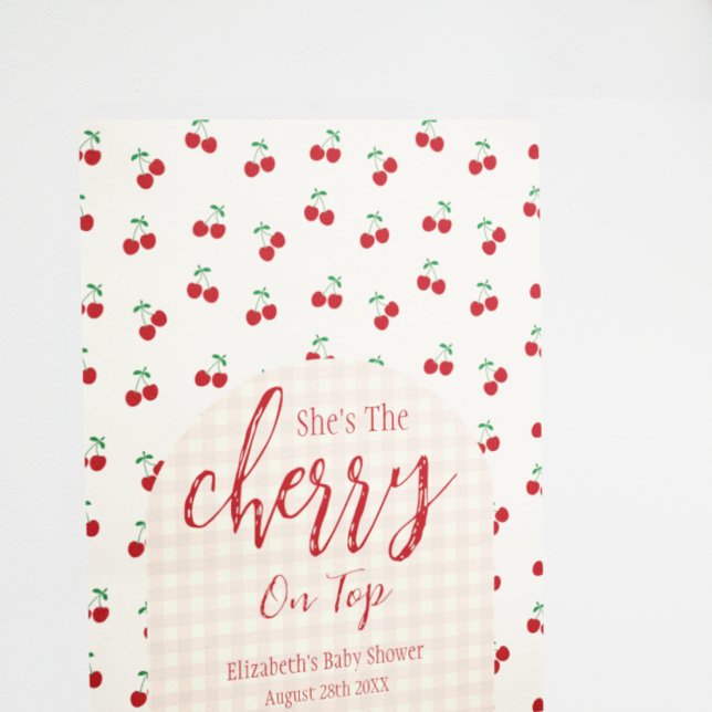 Affiche Baby Shower Cerises (Créateur téléchargé)