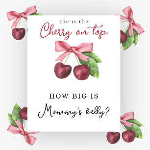 Affiche Baby shower Cerises - Quelle est la taille du vent
