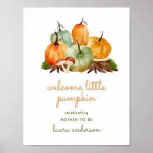 Affiche Baby shower Citrouille d'automne