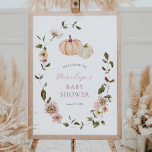 Affiche Baby shower Citrouille d'automne