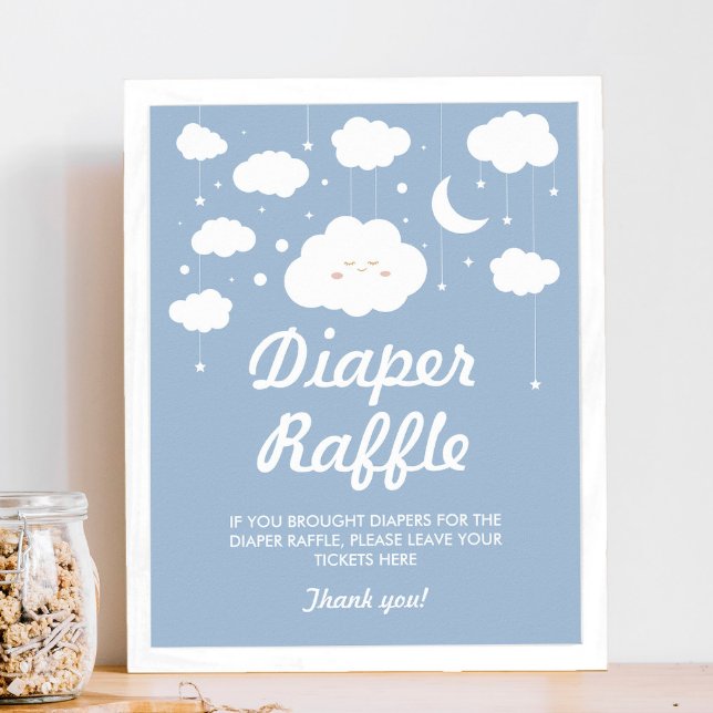 Affiche Baby shower Cloud bleu Refroidisseur Jeu (Créateur téléchargé)