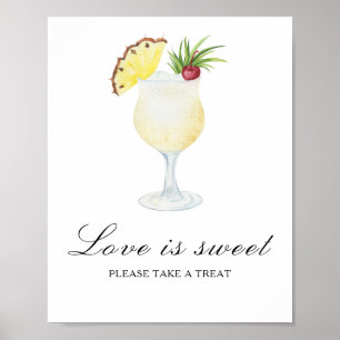 Affiche Baby shower cocktail - l'amour est doux