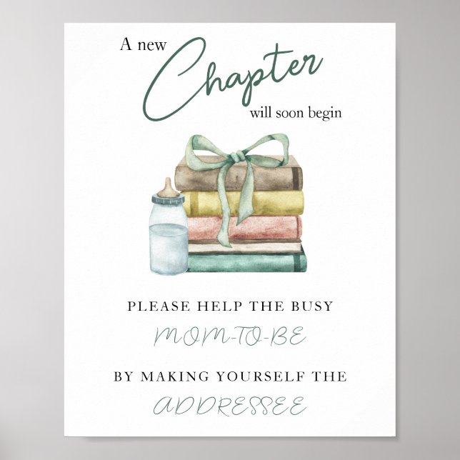 Affiche Baby shower conte de fée - Aidez la future maman o (Devant)