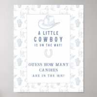 Baby-shower cow-boy devinez combien de bonbons
