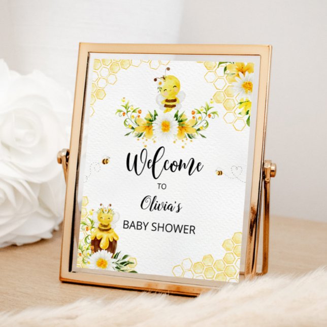 Affiche Baby shower d'abeilles (Créateur téléchargé)