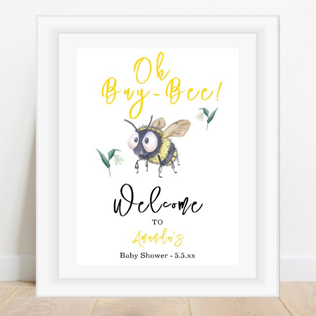 Affiche Baby shower d'abeilles miel (Créateur téléchargé)