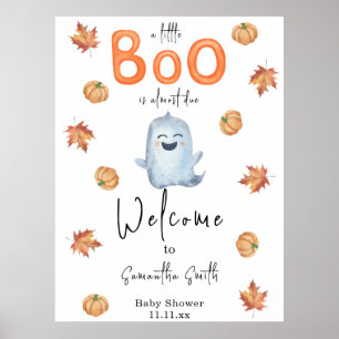 Affiche Baby shower d'accueil du fantôme d'Halloween