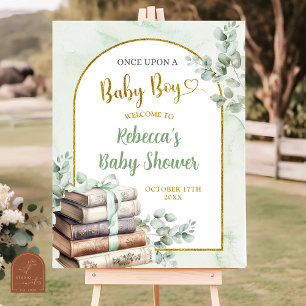 Affiche Baby shower d'Affiche de bienvenue du livre d'hist