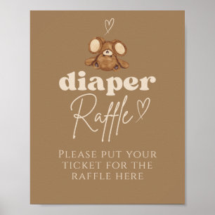 Affiche Baby shower d'attente rapide moderne Raffin de cou