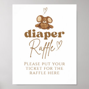 Affiche Baby shower d'attente rapide moderne Raffin de cou